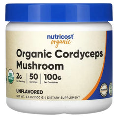 Nutricost Organic Cordyceps Mushroom Powder Unflavoured – Mushroom Wellness Support Supplement