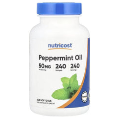 Nutricost Peppermint Oil 50mg Softgels – Dietary Supplement (120 & 240 Softgels)