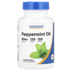 Nutricost Peppermint Oil 50mg Softgels – Dietary Supplement (120 & 240 Softgels)