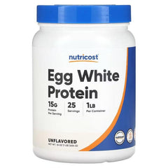 Nutricost مسحوق بروتين بياض البيض غير منكّه – مكمّل بروتين نقي (227 جم و 454 جم)