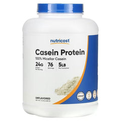 Nutricost Casein Protein Powder – Unflavoured, Vanilla & Chocolate (907g / 2,268g)