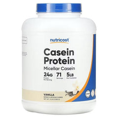 Nutricost Casein Protein Powder – Unflavoured, Vanilla & Chocolate (907g / 2,268g)
