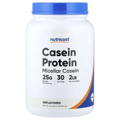 Nutricost Casein Protein Powder – Unflavoured, Vanilla & Chocolate (907g / 2,268g)