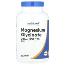 Nutricost Magnesium Glycinate supplement bottle with blue cap and white label