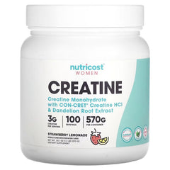 Nutricost Women's Creatine Powder – Unflavored & Strawberry Lemonade