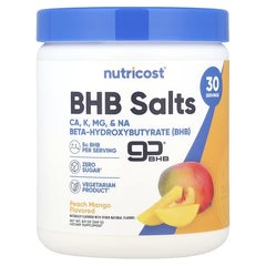Nutricost BHB Salts goBHB® Powder – Fruit Punch, Peach Mango, Strawberry Lemonade & Unflavored
