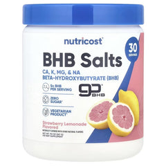 Nutricost BHB Salts goBHB® Powder – Fruit Punch, Peach Mango, Strawberry Lemonade & Unflavored