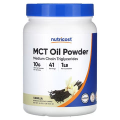 Nutricost MCT Oil Powder – Vanilla, Salted Caramel & Unflavored | 16 oz (454 g)
