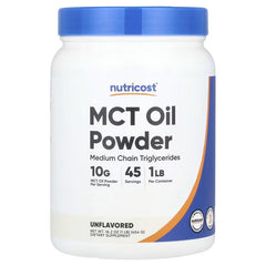 Nutricost MCT Oil Powder – Vanilla, Salted Caramel & Unflavored | 16 oz (454 g)