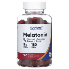 Nutricost Melatonin Gummies – Strawberry, 180 Gummies (Available in 1mg, 3mg, 5mg & 10mg)