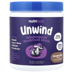 Nutricost Nutrizen™ Unwind Adaptogenic Mushroom Drink, Mocha, 9 oz (252 g)