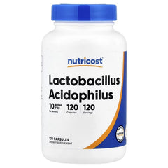 Nutricost Lactobacillus Acidophilus, 50 mg (500 Million CFU), 120 Capsules – Probiotic Supplement