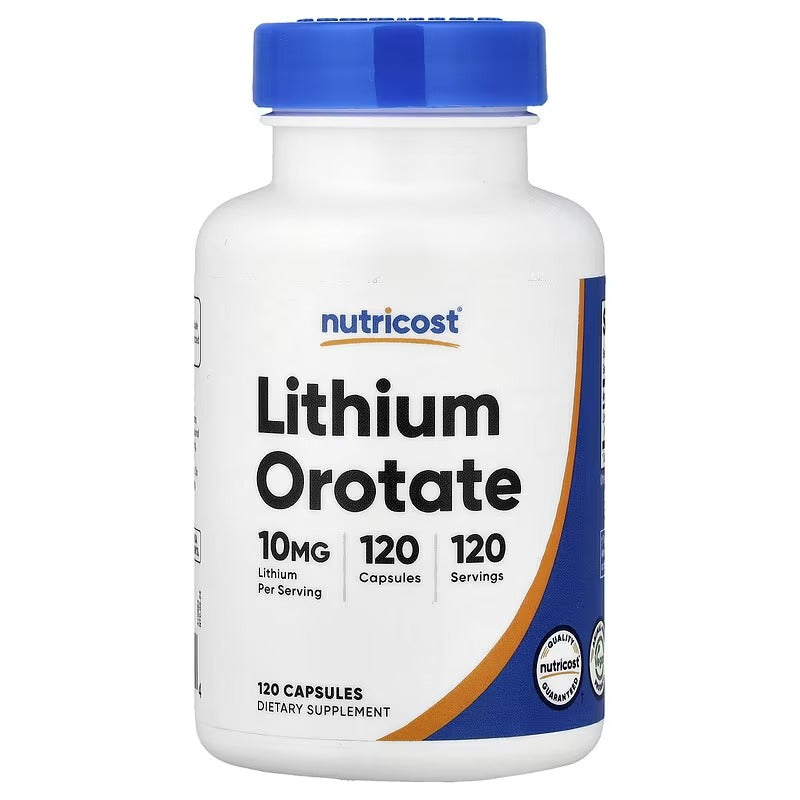 Nutricost Lithium Orotate, 5 mg & 10 mg – 120 Capsules