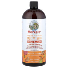 MaryRuth's Liquid Morning Multivitamin + Hair Growth – Peach Mango & Dragon Fruit Melon