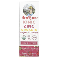 MaryRuth's Organic Ionic Zinc Liquid Drops – Unflavoured & Strawberry Lemon, 4 fl oz (120 ml)