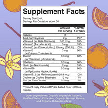 MaryRuth's toddler multivitamin organic liquid drops supplement facts nutrition table