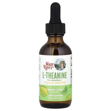 L-theanine liquid drops bottle with black dropper and Lemon Lime flavor label