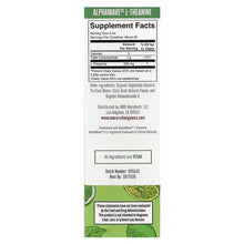 L-theanine liquid drops bottle back label with supplement facts panel