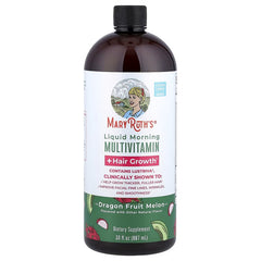 MaryRuth's Liquid Morning Multivitamin + Hair Growth – Peach Mango & Dragon Fruit Melon