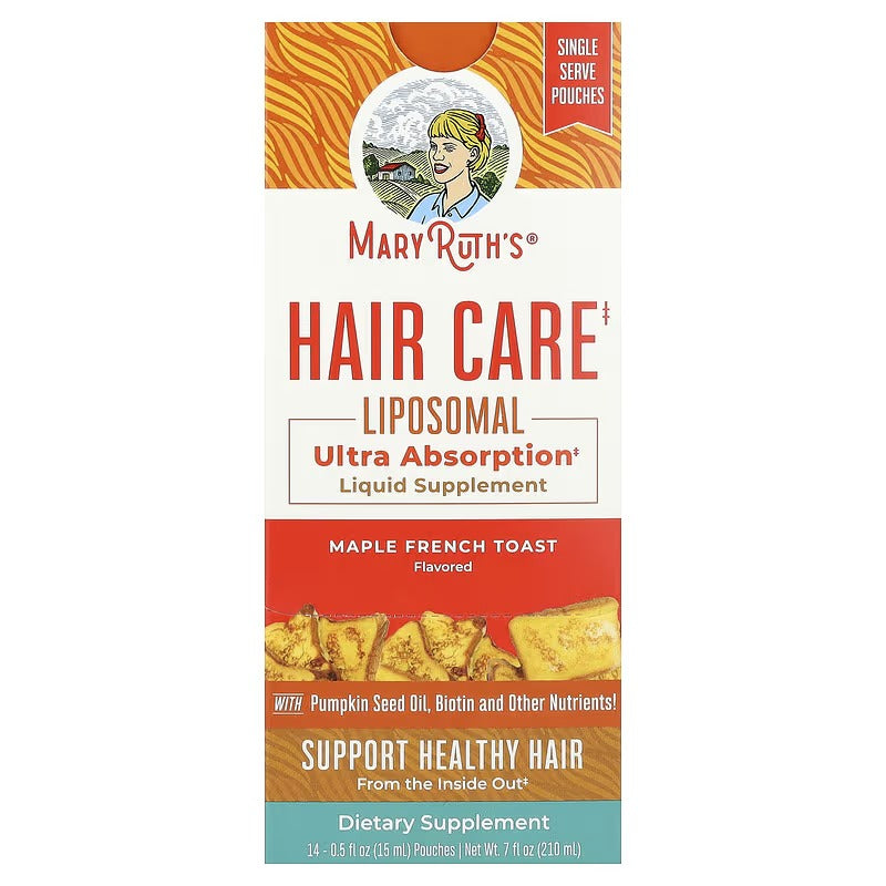 MaryRuth's, Hair Care Liposomal, Maple French Toast, 14 Pouches, 0.5 fl oz (15 ml) Each