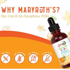MaryRuth's, Organic Kids Vitamin C Liquid Drops, 4-13 Years, Orange Vanilla, 60 ml (2 fl oz)