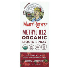 MaryRuth's Organic Methyl B12 Liquid Spray – Strawberry & Berry, 1 fl oz (30 ml)