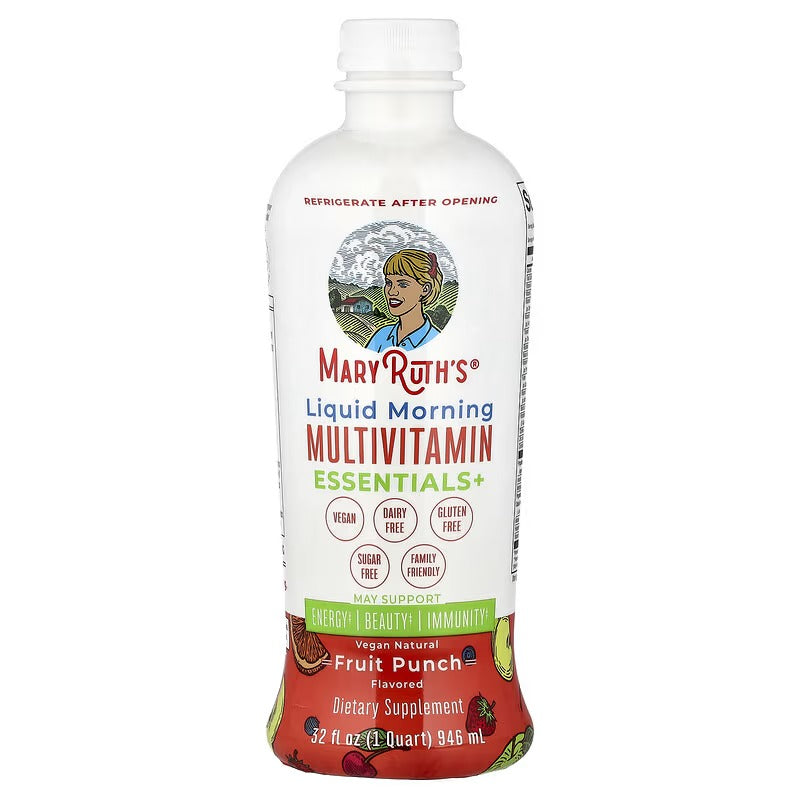 MaryRuth's Liquid Morning Multivitamin Essentials+ – Fruit Punch & Strawberry
