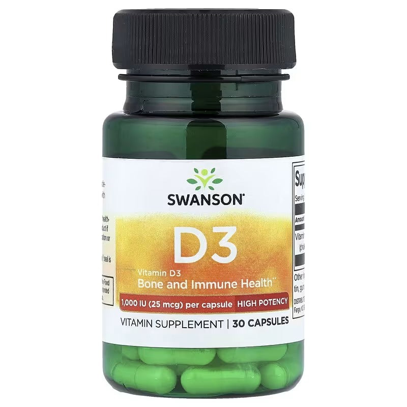 Swanson Vitamins Vitamin D3 High Potency Capsules