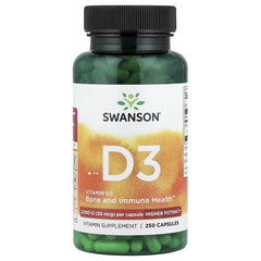 Swanson Vitamins Vitamin D3 High Potency Capsules