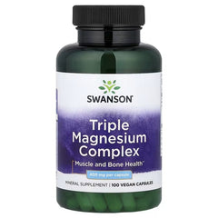 Swanson Vitamins Triple Magnesium Complex, 400 mg Vegan Capsules