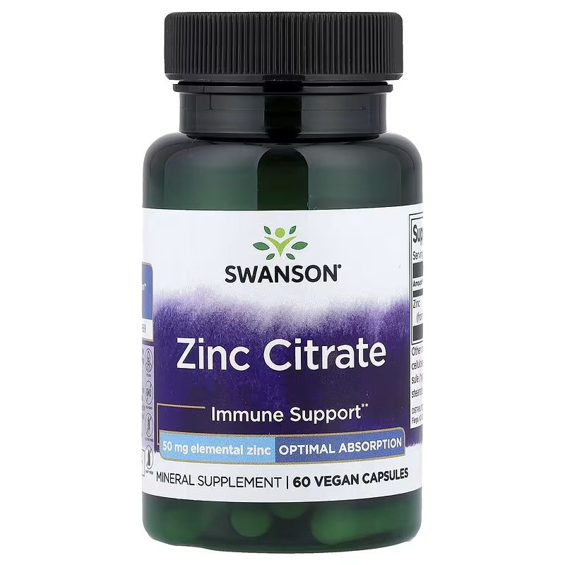 Swanson Vitamins Zinc Citrate Capsules