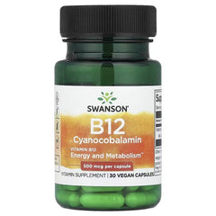 Swanson Vitamins Vitamin B12, 500 mcg Capsules