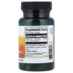Swanson Vitamins Vitamin D3, Highest Potency, 125 mcg (5,000 IU)