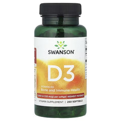 Swanson Vitamins Vitamin D3, Highest Potency, 125 mcg (5,000 IU)