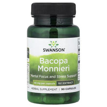 SWANSON Bacopa Monnieri capsule bottle, 50 mg per capsule, 90 capsules