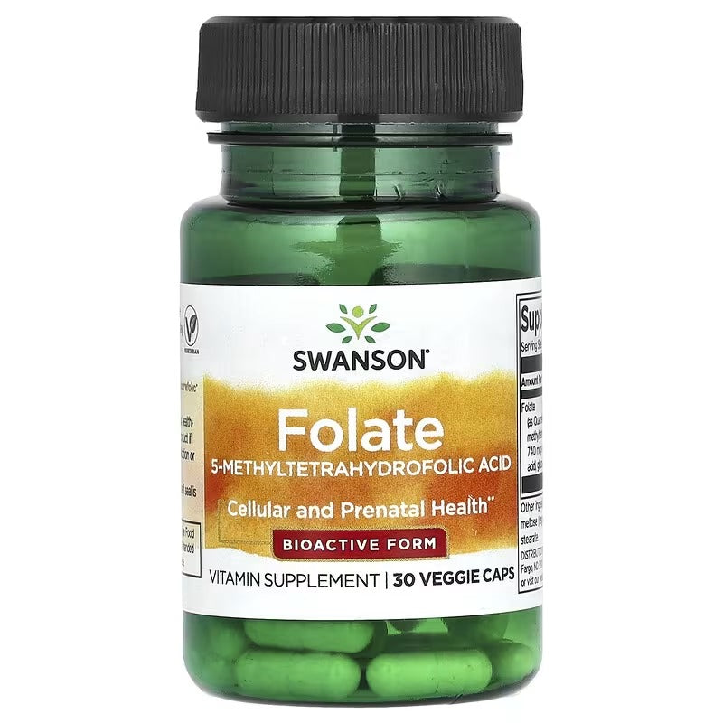 Swanson Vitamins Folate Veggie Caps