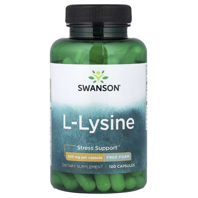 Swanson Vitamins L-Lysine 500 mg Capsules