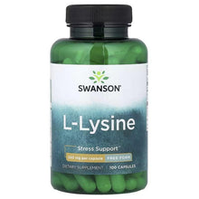 Swanson L-Lysine 500 mg dietary supplement capsules, 100 count bottle