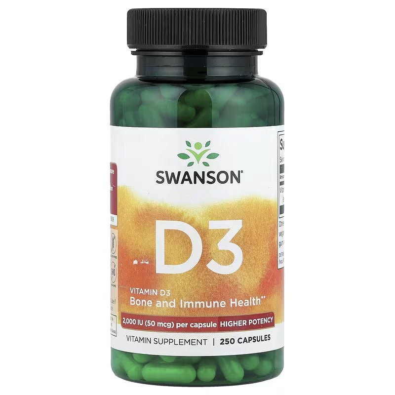 Swanson Vitamins Vitamin D3 High Potency Capsules