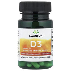 Swanson Vitamins Vitamin D3 High Potency Capsules