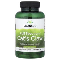Swanson Vitamins Full Spectrum® Cat's Claw, 500 mg Capsules