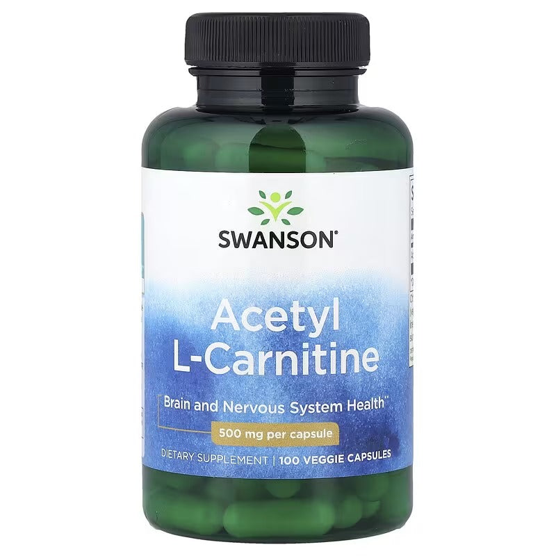 Swanson Vitamins Acetyl L-Carnitine, 500 mg, Veggie Capsules