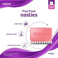 Tedibar Moisturising Baby Bathing Bar 75g – Soap-Free, Pack of 1