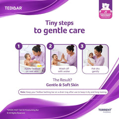 Tedibar Moisturising Baby Bathing Bar 75g – Soap-Free, Pack of 1