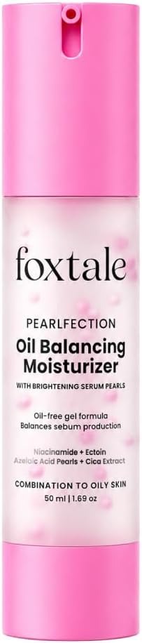 Foxtale Oil-Balancing Gel Moisturizer for Oily Skin with Niacinamide, 50ml