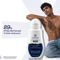 Mannlich Underarm Roll-On for Men with 2% Kojic & Salicylic Acid