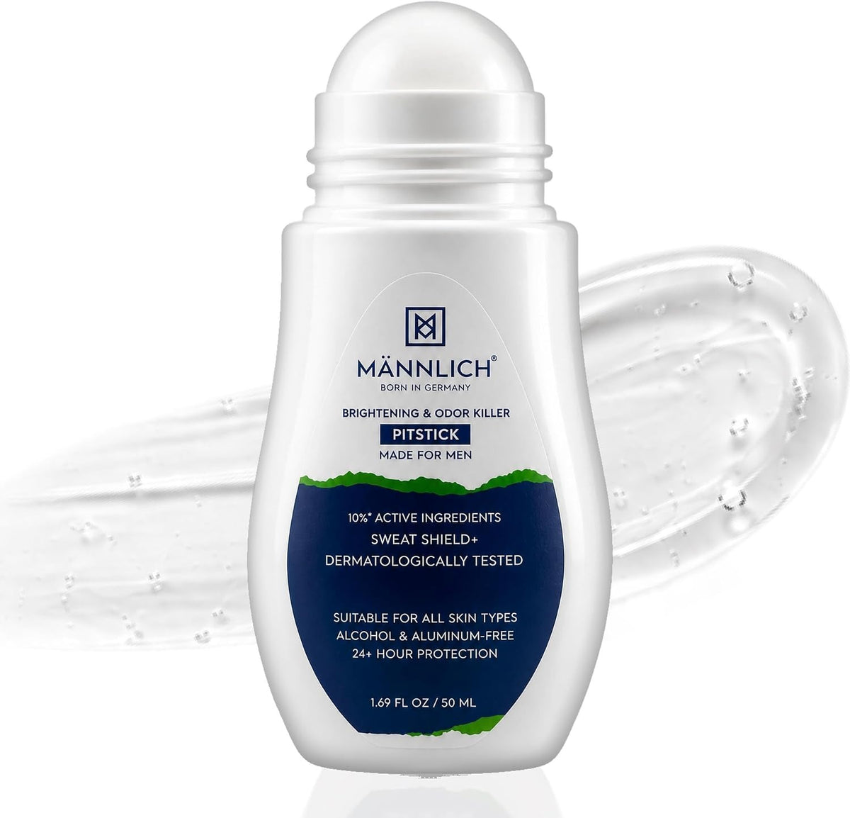 Mannlich Underarm Roll-On for Men with 2% Kojic & Salicylic Acid
