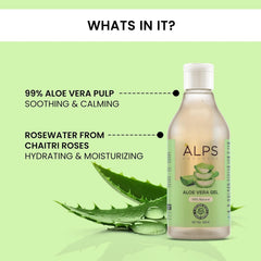 Alps Goodness Aloe Vera Gel with Rose Water, 300ml