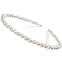 White Headband Hair Accessory for Girls with Pearls - Perfect Gift