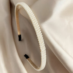 White Headband for Girls - Elegant Pearl Styling